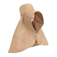 thumbnail image 4 of Deago Sun Hats for Women Sun Protection Wide Brim Shawl with Neck Flap Hiking Visor Hat Outdoor Summer Beach (Khaki), 4 of 8