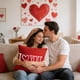 thumbnail image 4 of Specollect 3 Pcs Valentine's Day Heart Pillowcase, Festive Linen Cushion Cover for Sofa and Bed, Decorative Throw Pillow for Living Room Decor 17.72*17.72 in, 4 of 8
