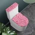 thumbnail image 3 of HELLHERO Love Toilet Seat Cover Set for Universal Polyester Soft Elastic Installation Stretch Fit Elastic Bottom Washable Stylish, 3 of 8