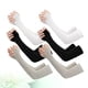 thumbnail image 3 of 6 pares de mangas de protección solar de seda helada con protección UV para el brazo, mangas refrescantes para verano al aire libre (blanco, negro y gris), 3 of 6