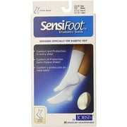 JOBST SensiFoot Crew Socks White Medium 1 Pair