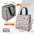 thumbnail image 3 of Pioneer Flower Floral Print Pattern Insulated Lunch Bag for Women & Adults,Large Portable Soft Cooler Lunch Bag,Thermal Food Storage Tote with Pearl Cotton,8.66L,8.75x5.75x9.5 Inch, 3 of 6