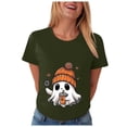 thumbnail image 4 of Duqingm Halloween Shirts for Women Fall Tee Shirt Funny Graphic Tshirt Clothes,L, 4 of 7