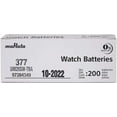 thumbnail image 2 of Murata 377 SR626SW Battery 1.55V Silver Oxide Watch Button Cell (100 Batteries), 2 of 5
