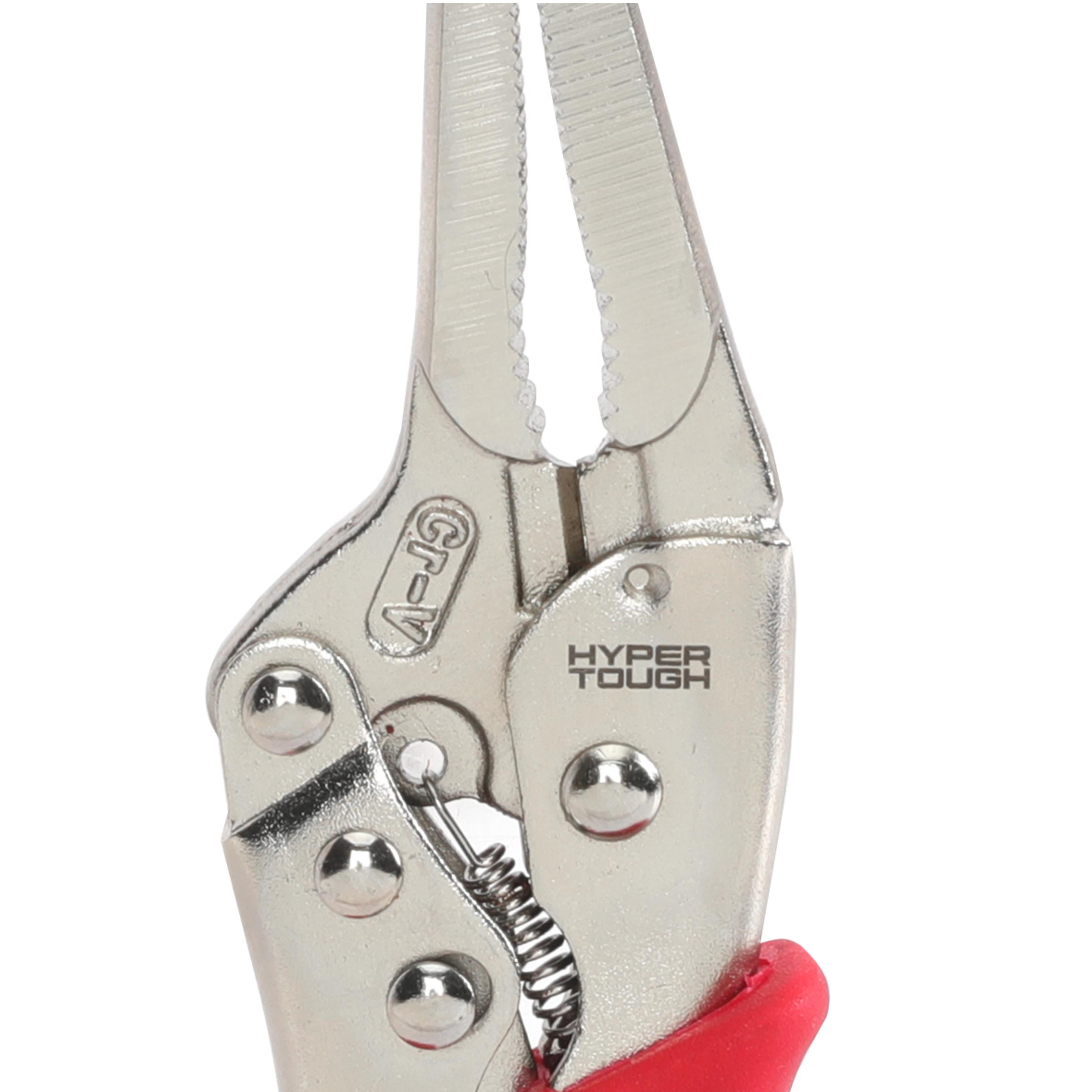 Hyper Tough 6-inch Long-Nose Locking Pliers with Triggerless Release