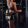 thumbnail image 4 of Yiaed I Love With Autism To The Moon And Back Print Women's Athletic Shorts Running Shorts Sporty Short High Waisted Elastic Workout Shorts for Yoga Gym Running & Sports -X-Large, 4 of 8
