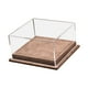 thumbnail image 2 of Caja de exhibición para autos de juguete a escala 1:64, base de cuero sintético resistente de 5 x 4,8 x 2,6 pulgadas, organizador de modelos de vehículos con cubierta de acrílico Café, 2 of 8