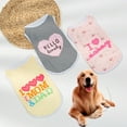 thumbnail image 2 of Pet Shirt Letters Pattern Heart Shape Stripe - Lovely Pet Sweatshirt Costume - for Home Wear, 2 of 8