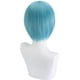 thumbnail image 3 of Peluca corta para cosplay, azul claro, con flequillo en capas, 35 cm, Heat R, 3 of 3