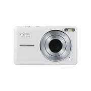 Vivitar Popsnap Compact Digital Camera, White, 16X Zoom, 1080p, Built-in Flash, Micro SD, Slim Lightweight Pocket Design