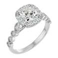 thumbnail image 2 of SuperJeweler 1 3/4 Carat Cushion Shape Diamond Engagement Ring In 14 Karat White Gold For Women, 2 of 6