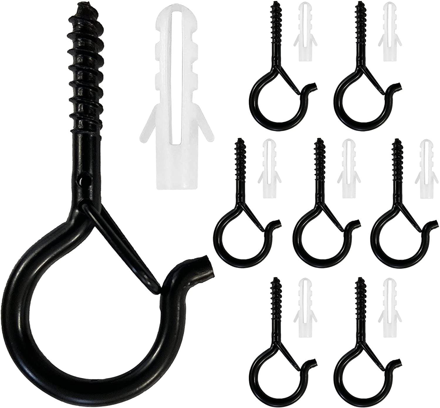 8 Pack QHanger Light Hooks, Safety Buckle Design, Wall Ceiling