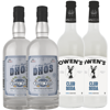 Dhōs Handcrafted Non-Alcoholic Vodka 2 Pack 750 ML Bottle w 2 Pack Owen’s Mixers Club Soda 750 ML Bottle - Keto-Friendly, Zero Sugar, Zero Calories, Zero Proof - Perfect for Mocktails - A