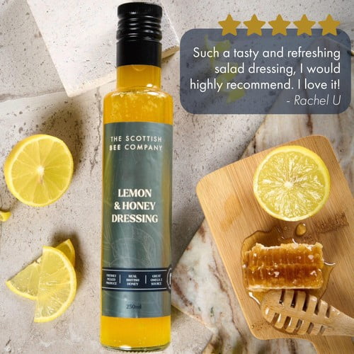 Scottish Bee Company Lemon Honey Dressing 250g, British Import (Pack of 2)