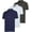 Set 3, variant on Real Essentials 3 Pack: Men's Short Sleeve Pocket Polo Shirt Dry-Fit Performance Tactical Golf (Available In Big & Tall)