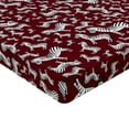 thumbnail image 4 of Ambesonne Zebra Fitted Sheet, Wild Animal Illustration Art, King Size, Raspberry and White, 4 of 5