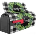 thumbnail image 4 of Welcome Box Wreath Buffalo Plaid Decor Mailbox Cover Spring Mailbox Covers Magnetic 21" X 18" Large Mailbox Wraps Post Letter Box Covers Garden Decorations Outdoor, 4 of 6