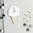 thumbnail image 2 of Vikakiooze Home Decor Nordic Style Ice Cream Wall Clock Silent Wooden Clock for Home Living Room, 2 of 4