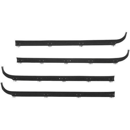Door Window Belt Weatherstrip 4 Piece Set - Compatible with 1987 - 1997 Ford F150 1988 1989 1990 1991 1992 1993 1994 1995 1996