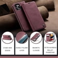 thumbnail image 2 of Funda de cuero tipo billetera para iPhone 13 Pro Max, funda plegable con soporte magnético, ranura para tarjetas, funda protectora para iPhone 13 Pro Max de 6,7 pulgadas, 2 of 6