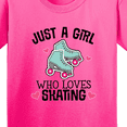 thumbnail image 4 of Inktastic Just a Girl Who Loves Skating Youth T-Shirt, 4 of 5