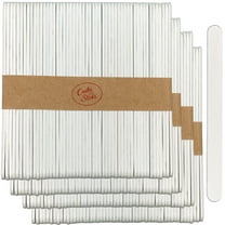CraftySticks- 200 Pack 4.5 Inch White Painted Popsicle Sticks, Wood Craft Sticks for Crafts, Learning and STEM Basics