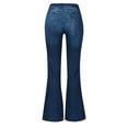 thumbnail image 6 of Difdany Womens Jeans Stretchy Jeans for Women Womens Pants High or Mid Waisted Jeans for Women Womens Wide Leg Pants Dark Blue XL, 6 of 6