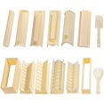 thumbnail image 2 of Upgraded Sushi Making Kit Deluxe Edition with complete sushi set, 10 pieces, plastic sushi tools complete with 12 sushi rice roll molds, fork, 2 of 5