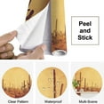 thumbnail image 4 of Peel and Stick Wallpaper Canvas Landscape desert Saguaro cacti Photo retro style Added paper texture Modern Art Wall Mural Decor Self Adhesive and Removable 69in x 98in, 4 of 8
