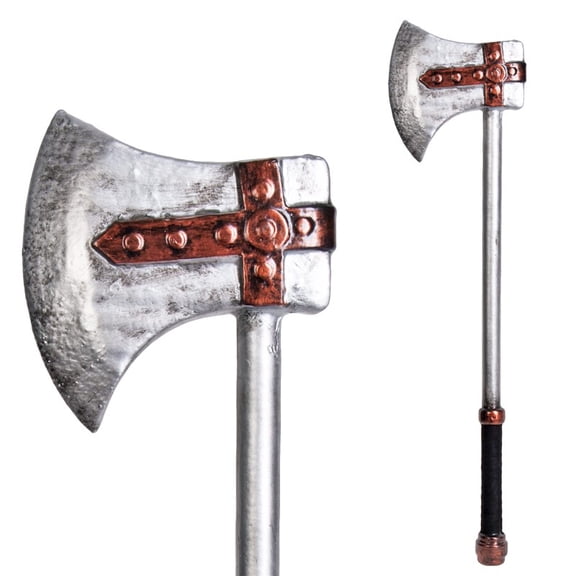 31" Fantasy LARP Foam Viking Filed Axe Latex Video Game Anime