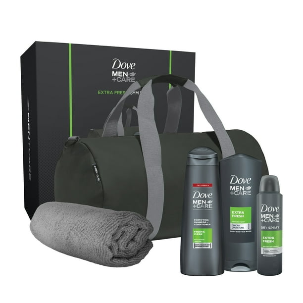 Dove Men+Care 4Pc Gift Set Extra Fresh with Gym Bag (Fortifying 2 in 1