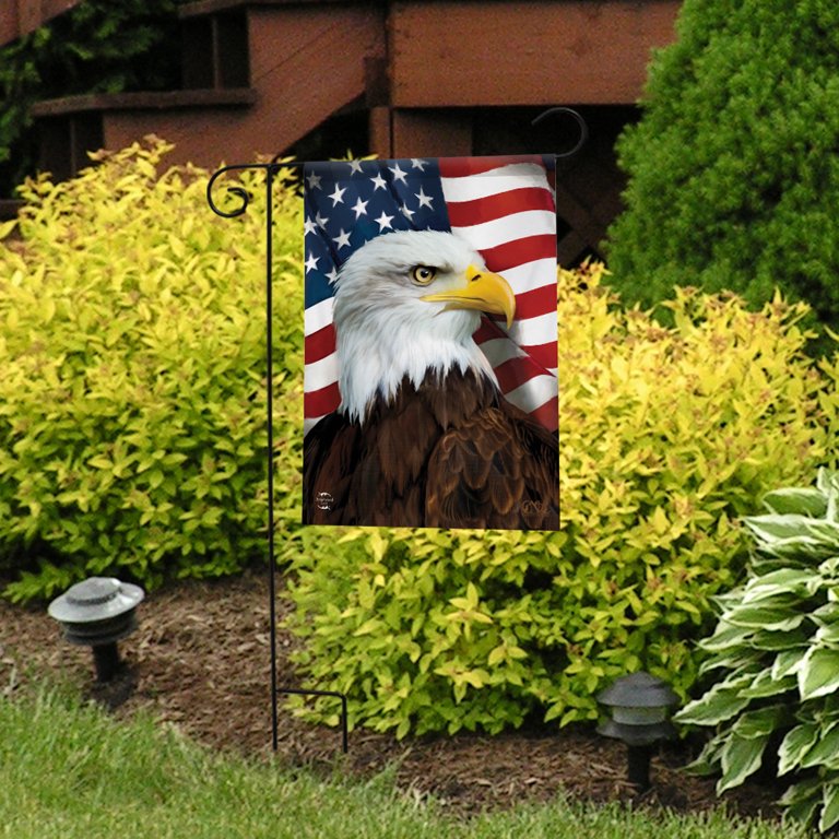 : Patriotic American Eagle Saying US Flag I Never Bet