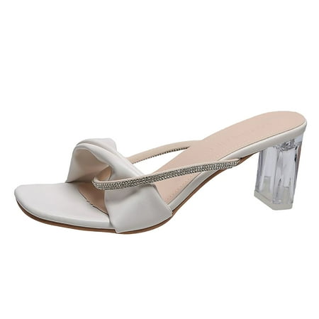 

adviicd Women s Heeled Sandals Women s Nikki Low Two Piece Block Heel Dress Shoe Ladies Ankle Strap Pump Sandal