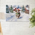 thumbnail image 2 of Hello Winter Miniature American Shepherd Frosty Morning Welcome Snowy Christmas Horizontal Matte Canvas Poster MAS Dog Lover Gifts Wall Art Home Decor - 02018, 2 of 5