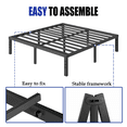 thumbnail image 4 of COMASACH 18 inch King Bed Frame, Easy Assembly, Heavy Duty Metal Platform, Noise Free, Black, 4 of 6