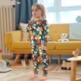 thumbnail image 4 of FORMRS Long Sleeve Top and Pants Pajama Set for Niños 2-Piece Sleepwear, Sizes 18M-8Y, Green Clover Pattern, 4 of 6