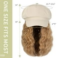 thumbnail image 3 of Newsboy Cap with Wavy Curly Hair Extensions for Women Hat Attached Synthetic Wig Short Extensions, 3 of 6