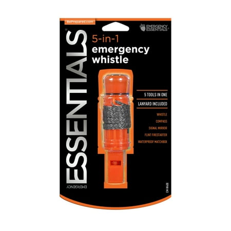 Emergency Essentials Camping And Emergency Survival 5-In-1 Whistle