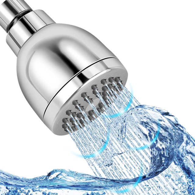 Cabezal de ducha fijo de alta presión, cabezal de ducha de lluvia, cabezales de ducha a prueba de fugas con bola giratoria ajustable en ángulo, ahorro de agua