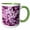 Green/White, variant on 3drose, Macro View of a Dark Pink Lilac Flowers. Delicate Beauty of Spring, 15oz Mug