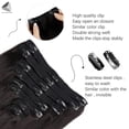 thumbnail image 4 of PULLIMORE 24 inch Clip in Hair Extension Straight Bendable Full Head Synthetic Hairpieces 16 Pieces Clips, 4 of 8