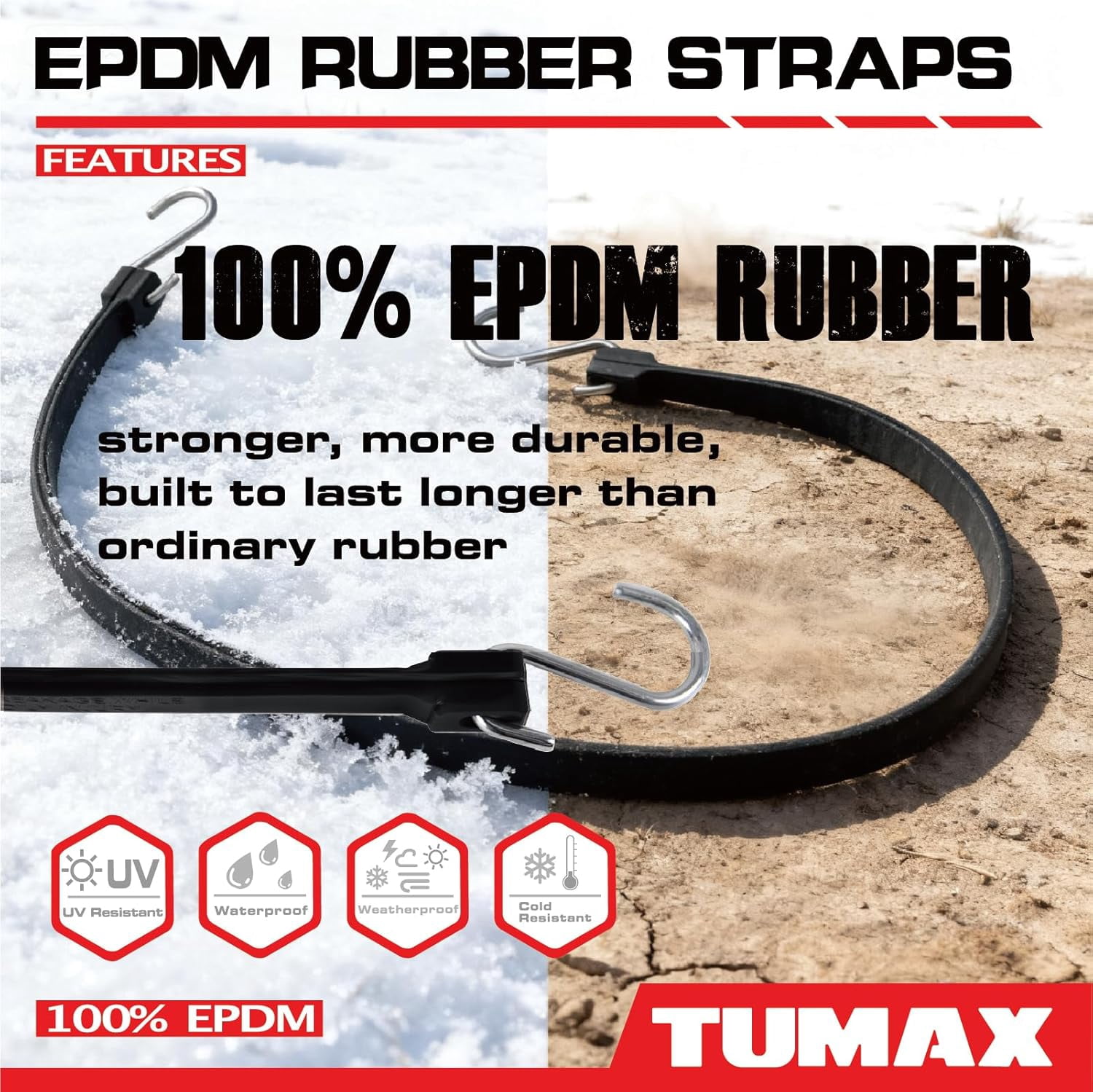 30PCS Rubber Tarp Straps Assorted Sizes with 150% Max Stretch, 100% EPDM Bungee Cords with Hooks, Ideal for Securing Tarps, Cargo, Canvases, 15", 21", 31"
