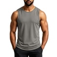 thumbnail image 2 of WANGJING Men's Tank Tops Sleeveless Shirt Basic Crew Neck Tank Top Sport Beach Vacation Casual Tank Shirts Summer Muscle Tee, 2 of 9
