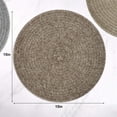 thumbnail image 6 of Furrygo Brown Placemats Set of 4, Washable Woven Vinyl Round Place Mats for Kitchen Dinner Table, Anti-Slip Heat Resistant PVC Table Mats,Easy to Clean, 6 of 7