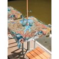 thumbnail image 2 of Outdoor Tablecloth with Umbrella Hole for Patio/Picnic/Party/Camping, Jellyfish Coastal Waterproof Table Cloth Square Cover Washable, Summer Nautical Starfish Coral Brown Anchor (54"x 54"), 2 of 8
