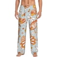 thumbnail image 2 of Lsque Retro Floral Butterfly Print Men's Pajama Pants, Lounge Pant - Comfortable Home Wear,Elastic Waistband, Stylish Design-Large, 2 of 9