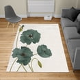 thumbnail image 2 of Floral Turkish Area Rug, Poppy Flowers Vivid Petals Buds Pastoral Purity Mother Earth Nature Design, Soft Carpet for Living Room Decor with Distressed Look, 5.2' X 7.6', Grey Teal, by Ambesonne, 2 of 4