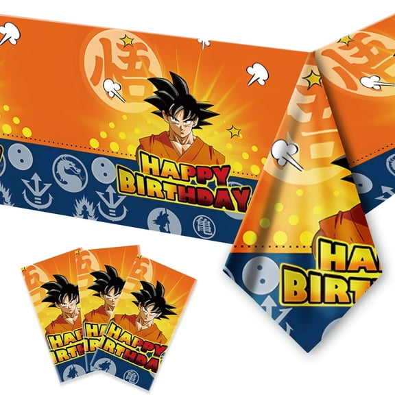Dragon Ball Table Cover, 3pcs 42"x70" Dragon Ball Tablecloth for Boys/Girls Kids Dragon Ball Party or Dragon Ball Theme Party or Dragon Ball Birthday Party Supplies