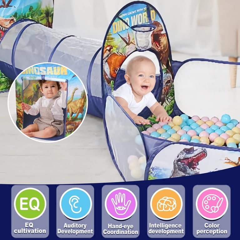YoYFUN 3-in-1 Kids Play Tent with Ball Pit and Tunnel photo 6
