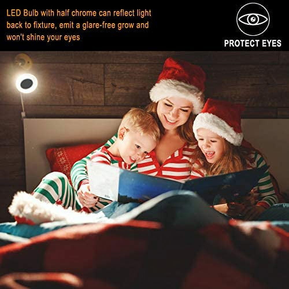 Half Chrome LED Light Bulb 6W(60W Equ.)Dimmable LED Edison Bulb G25 Gold Globe Decorative 2700K E26 (4 Pack)